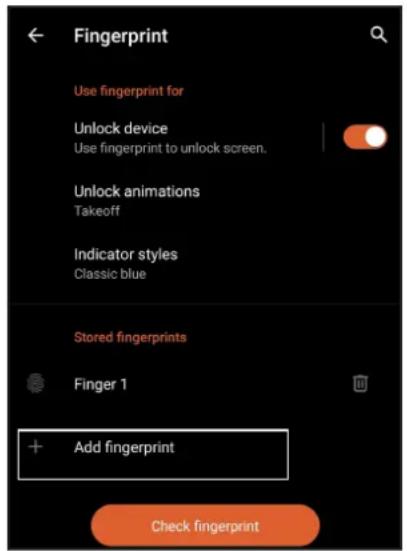 ASUS ROG Phone 5 Ultimate - Configurer votre empreinte digitale à partir du menu des paramètres - 3