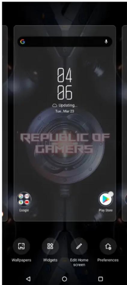 ASUS ROG Phone 5 Pro - Personnaliser l'écran d'accueil - 1