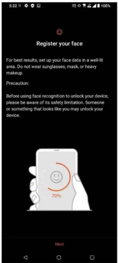 ASUS ROG Phone 5 Pro - Configurer le déverrouillage par reconnaissance faciale à partir du menu des paramètres - 4