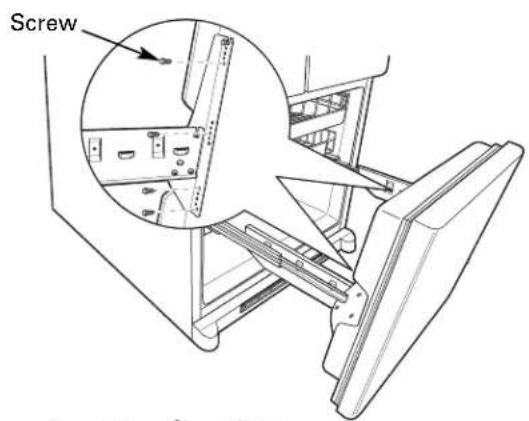 GE PDCF1NBWWW - ① ATTACH AND SECURE THE DRAWER FRONT TO THE SLIDES (CONT.) - 1