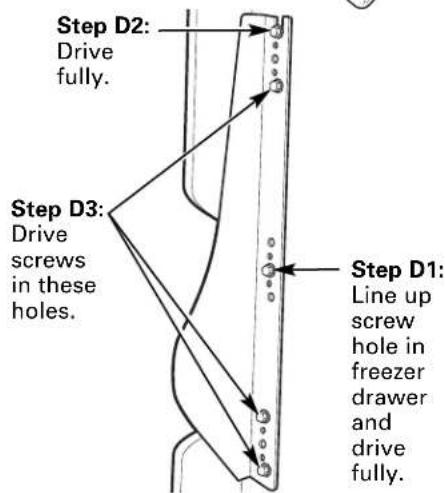 GE PDCF1NBWWW - ① ATTACH AND SECURE THE DRAWER FRONT TO THE SLIDES (CONT.) - 2