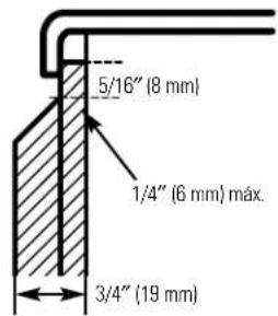 GE PDCF1NBWWW - 3/4" (19 mm) o panel elevado - 1
