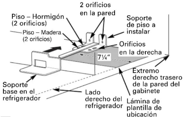 GE PDCF1NBWWW - ② CÓMO UBICAR EL SOPORTE DE PISO ANTI-VOLCADURAS - 1