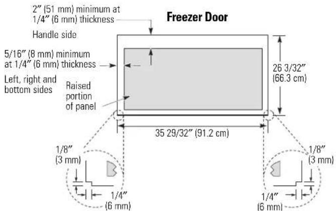GE PDCF1NBWWW - 3/4" (19 mm) or Raised Panel - 5