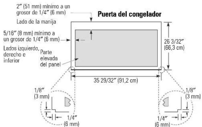 GE PDCF1NBWWW - 3/4" (19 mm) o panel elevado - 4