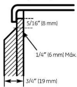GE PSDS3YGXSS - Panel de 3/4" (19 mm) o panel levantado - 1