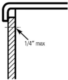 GE PSS26NGPBB - Panels less than 1/4" (6 mm) thick - 1