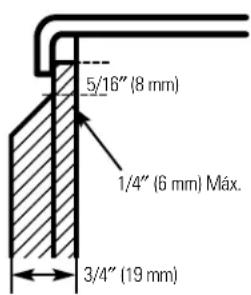 GE PSS26NGPBB - Panel de 3/4" (19 mm) o panel levantado - 1