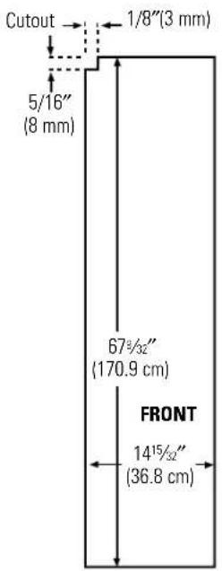 GE PSS26NGPBB - 23' Dimensions for Custom Wood Panels - 1