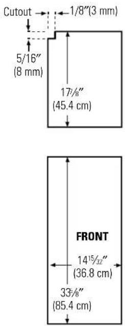 GE PSS26NGPBB - 23' Dimensions for Custom Wood Panels - 2