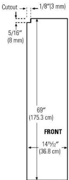 GE PSS26NGPBB - 25' CustomStyle™ Dimensions for Custom Wood Panels - 1