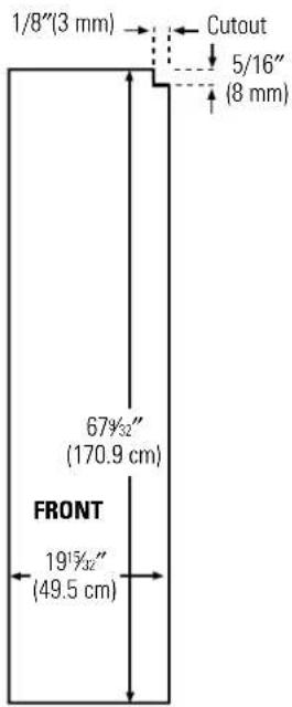 GE PSS26NGPBB - 23' Dimensions for Custom Wood Panels - 3