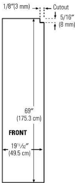 GE PSS26NGPBB - 25' CustomStyle™ Dimensions for Custom Wood Panels - 3