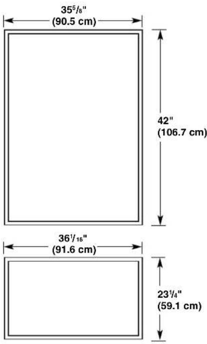 KITCHENAID KBRA22KRWH - Dimensions for Custom Wood Panels - 1