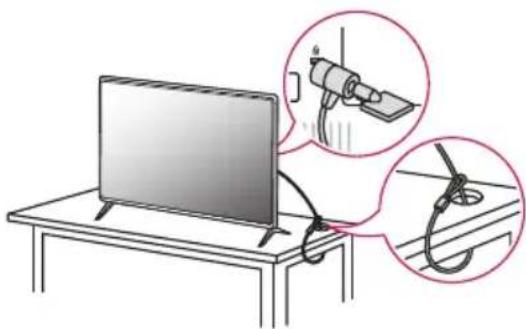 LG 50US340C0UD - Using the Kensington Security System (optional) - 1