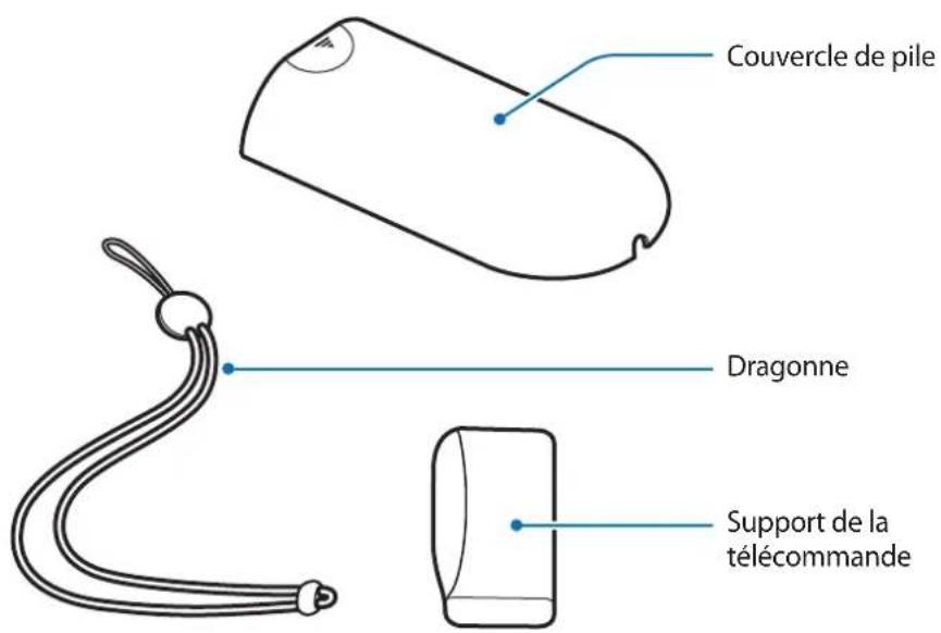 Couvercle de pile Dragonne Support de la télécommande
