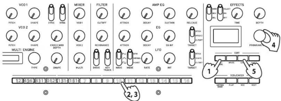 KORG Minilogue xd module - Suppression d'une série de manipulations - 1