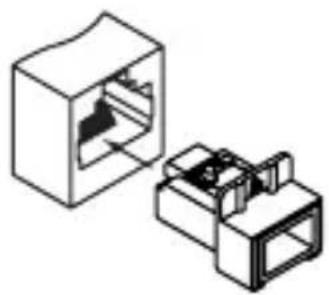 Tripp Lite N2LOCK-KEY-RD - Installation de la pièce d'insertion du dispositif de verrouillage de prise N2LPLUG-010-YW - 1