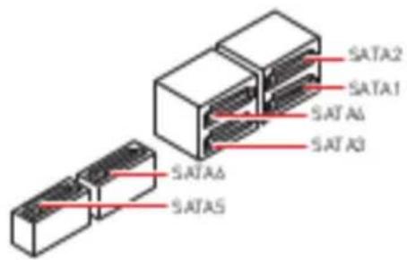MSI Z590 PRO WIFI - SATA1-6 : Connecteurs SATA 6 Gb/s - 1