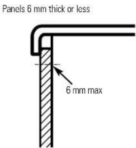 GE GSS25WGMCC - Panels less than 6 mm thick - 1