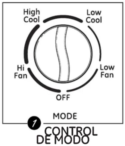 GE AER05LN - Acerca de los controles en el acondicionador de aire—modelos con botones de control. - 1