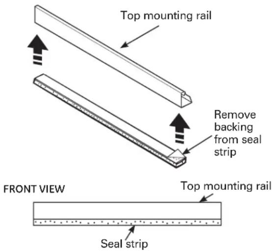 GE AER05LN - ③ ATTACH THE TOP MOUNTING RAIL SEAL STRIPS - 1