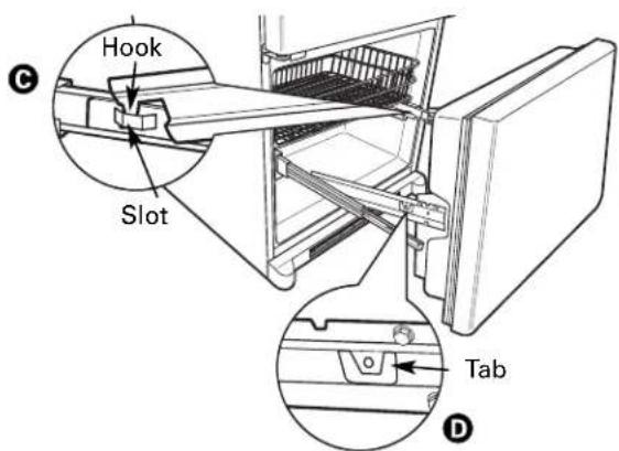 GE GBS22HCRBB - ATTACH AND SECURE THE DRAWER FRONT TO THE SLIDES - 3