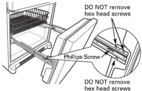 GE GBS22HCRBB - REMOVE THE DRAWER FRONT FROM THE SLIDES - 2