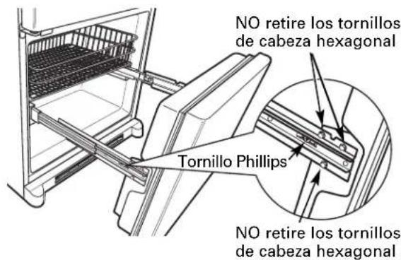 GE GBS22HCRBB - RETIRE EL FREnte DE LA GAVETA DESDE LAS CORREDERAS - 2