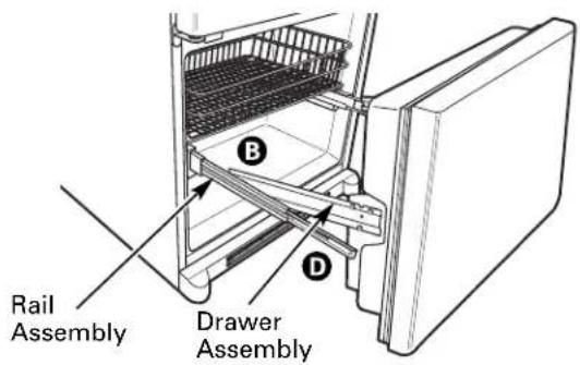 GE GBS22HCRBB - REMOVE THE DRAWER FRONT FROM THE SLIDES (cont.) - 1