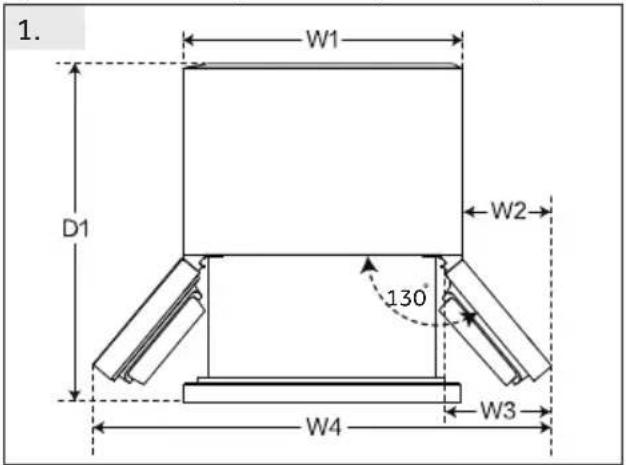 HAIER HCW7819EWMP - Spazio necessario - 1