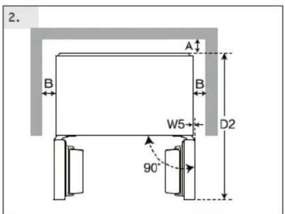 HAIER HCW7819EWMP - Požadavky na místo - 2
