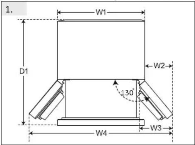 HAIER HCW7819EWMP - Platzbedarf - 1