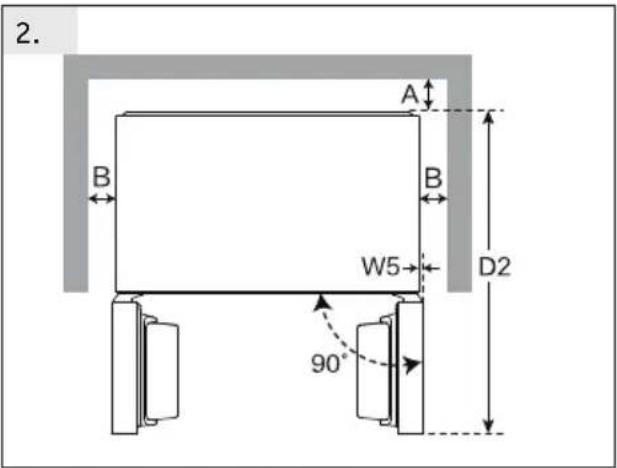 HAIER HCW7819EWMP - Platzbedarf - 2