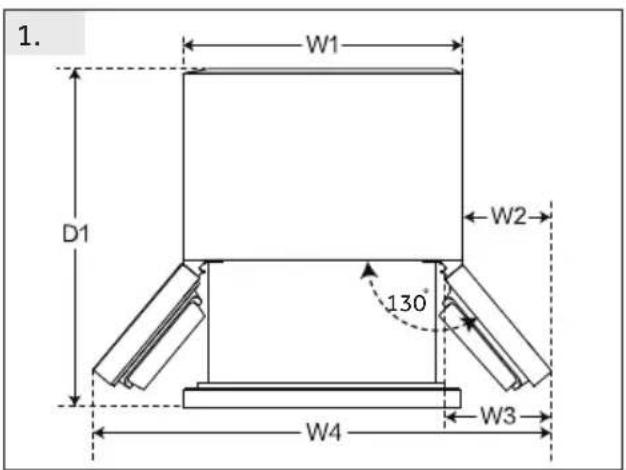 HAIER HCW7819EWMP - Espace requis - 1