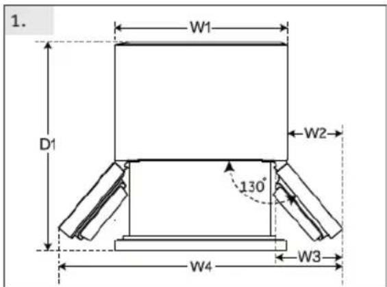 HAIER HCW7819EWMP - Απαιτήσεις χώρου - 1