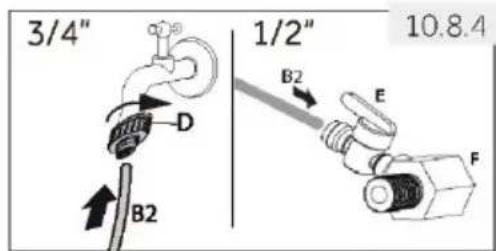 HAIER HCW7819EWMP - Let op: Wateraansluiting - 3