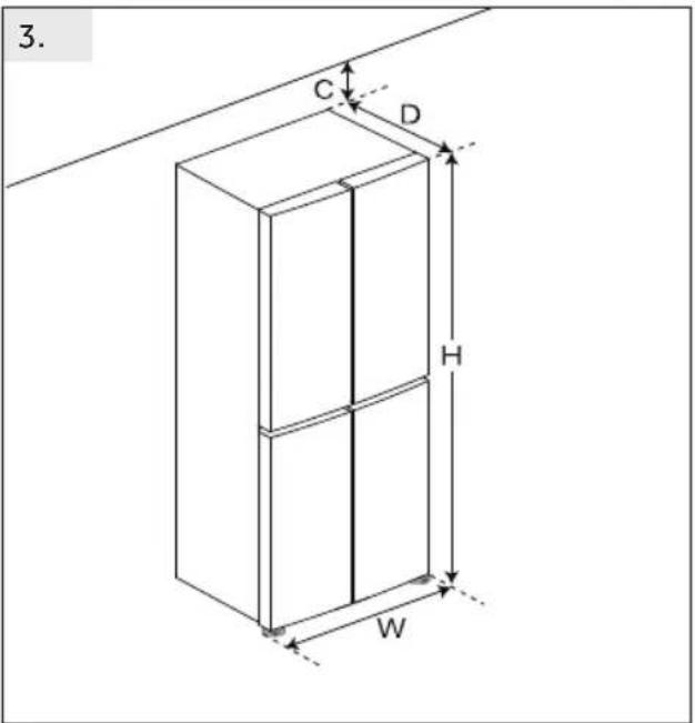 HAIER HCW7819EWMP - Spazio necessario - 3