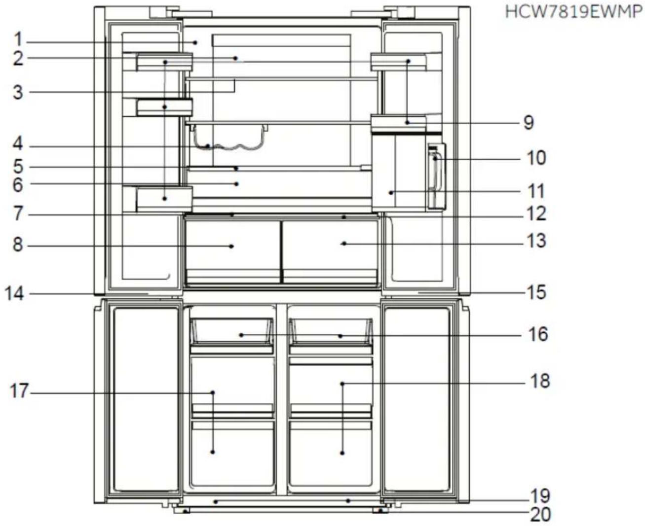 HAIER HCW7819EWMP - Märkus - 1