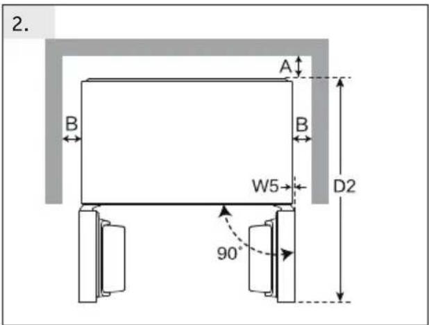 HAIER HCW7819EWMP - Space requirement - 2