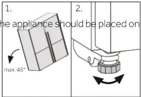 HAIER HCW7819EWMP - Aligning the appliance - 1