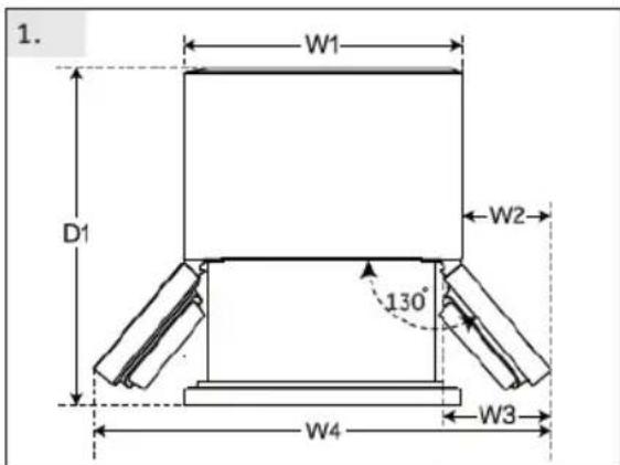 HAIER HCW7819EWMP - Изискване за пространство - 1