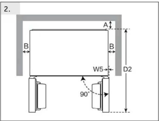 HAIER HCW7819EWMP - Spazio necessario - 2