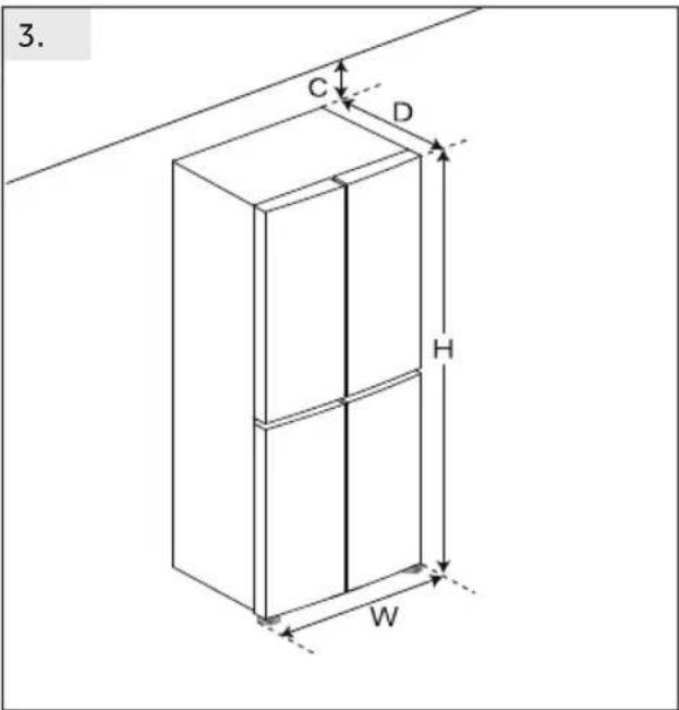 HAIER HCW7819EWMP - Platzbedarf - 3