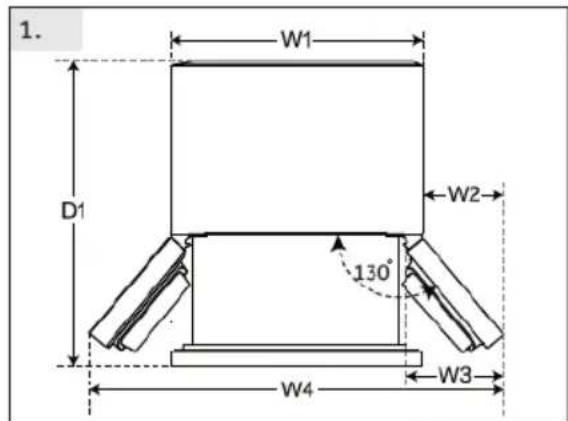 HAIER HCW7819EWMP - Необхідне місце - 1
