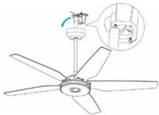 QLIMA FC 156 - HANGING CEILING FAN &amp; INSTALLING POWER ADAPTER &amp; WIRING THE FAN: - 1