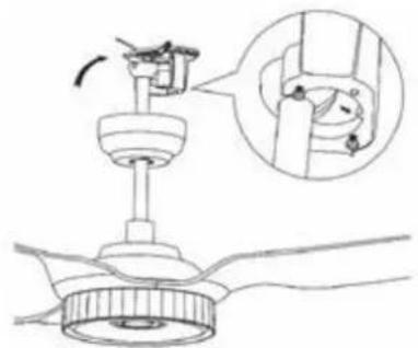 QLIMA FC 260 - DE PLAFONDVENTILATOR OPHANGEN EN DE VOEDINGSADAPTER EN BEDRADING VAN DE VENTILATOR INSTALLEREN: - 1