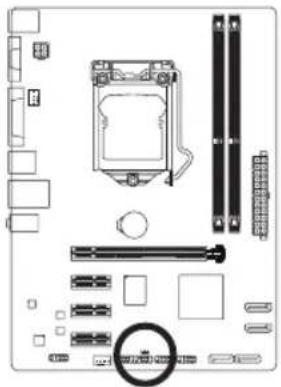 GIGABYTE GA-H61M-DS2V - 9) CLR\_CMOS (清除CMOS数据功能接脚) - 1