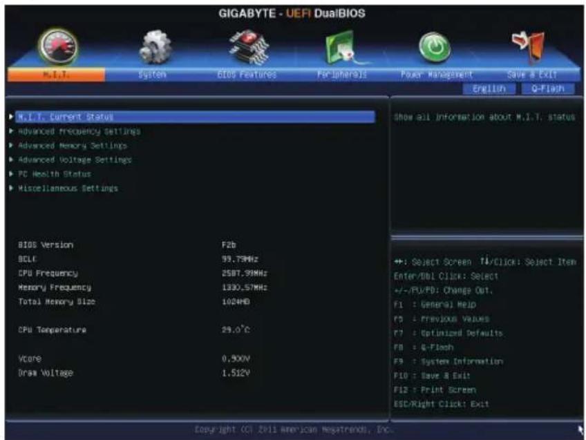 GIGABYTE GA-H61M-DS2V - 2-3 M.I.T. (频率/电压控制) - 1