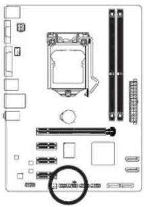 GIGABYTE GA-H61M-DS2V - 6) F\_PANEL (前端控制面板接脚) - 1